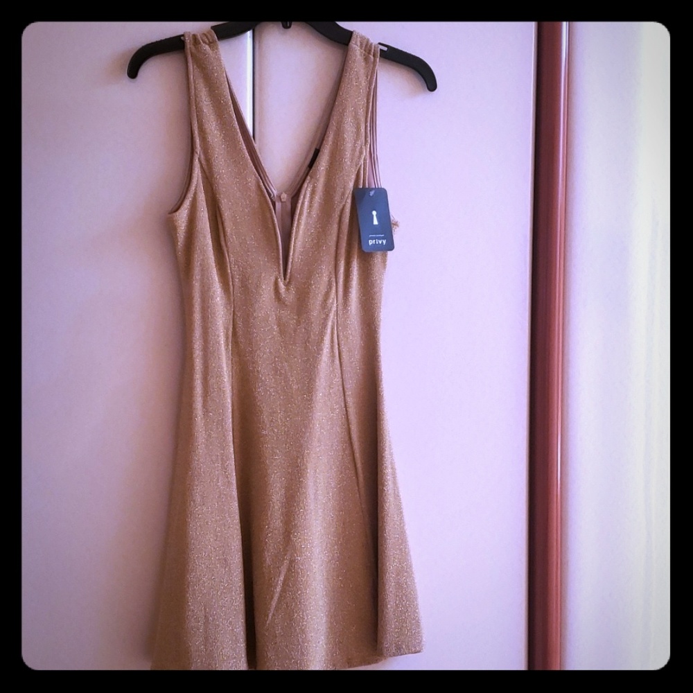 Gold glitter dress